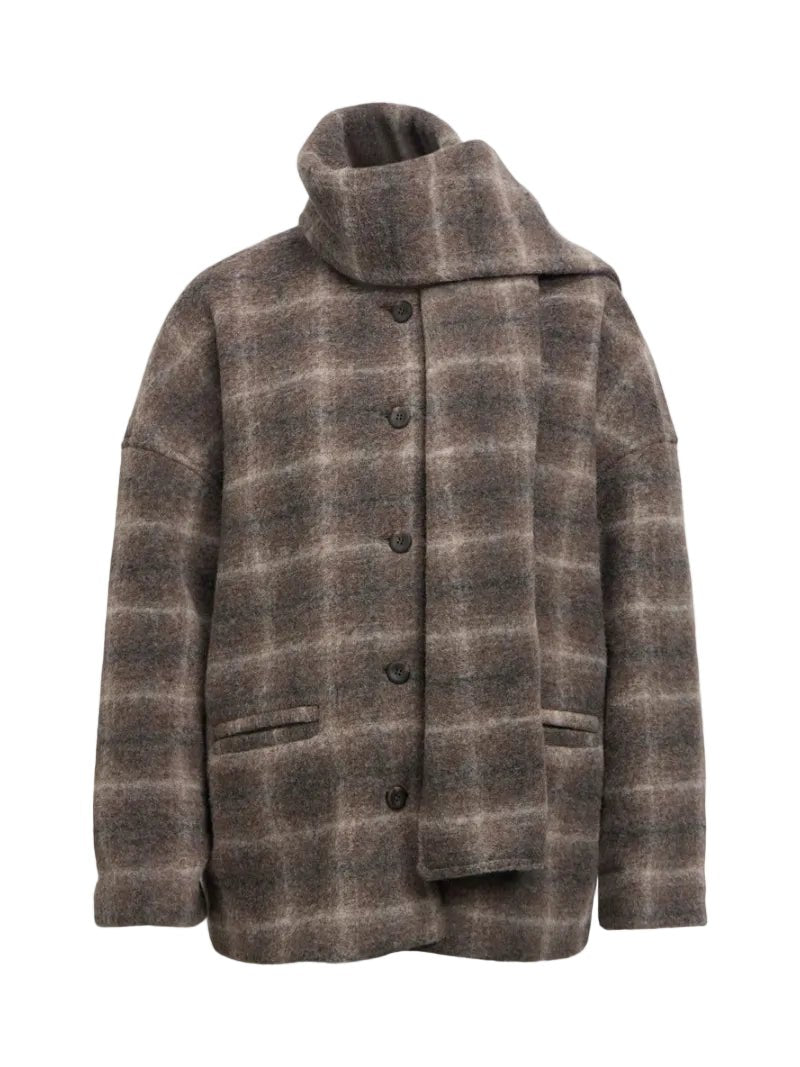 Object Scarf Detail Jacket Brown - Steranko Clothing Manchester
