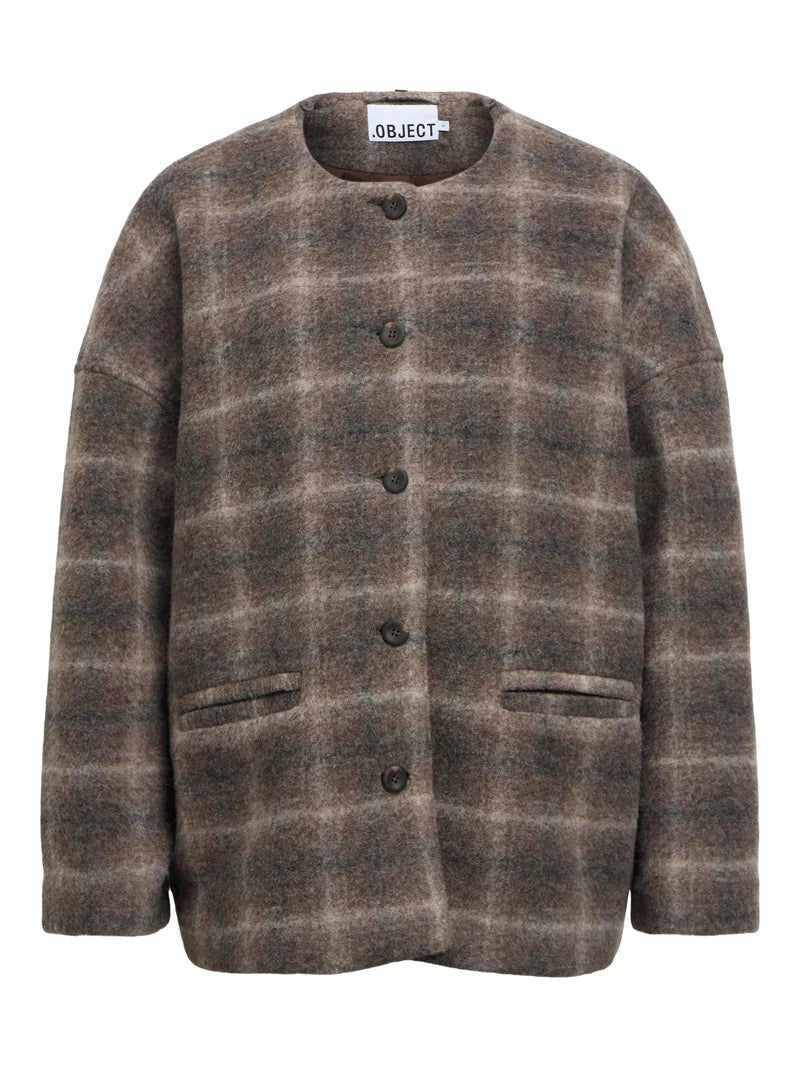 Object Scarf Detail Jacket Brown - Steranko Clothing Manchester