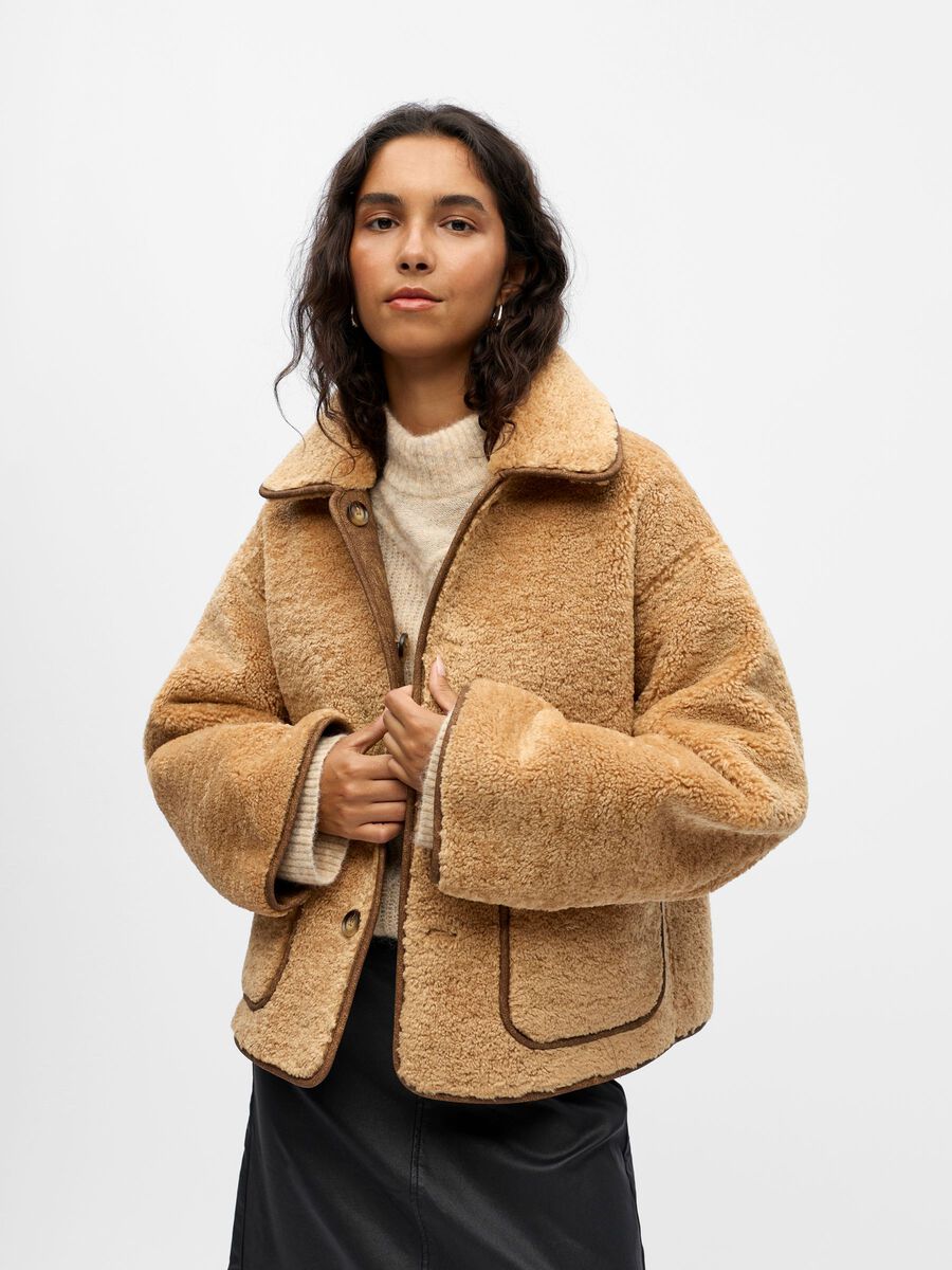 Object Sharri Reversible Jacket Tannin/White Sand - Steranko Clothing Manchester