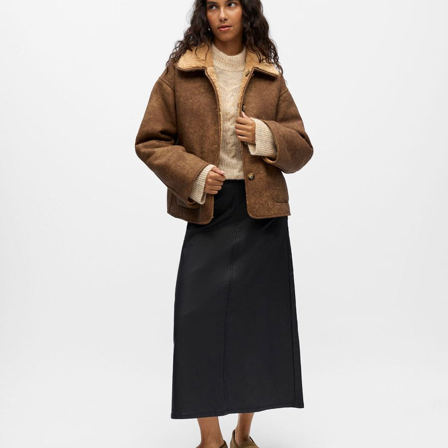 Object Sharri Reversible Jacket Tannin/White Sand - Steranko Clothing Manchester