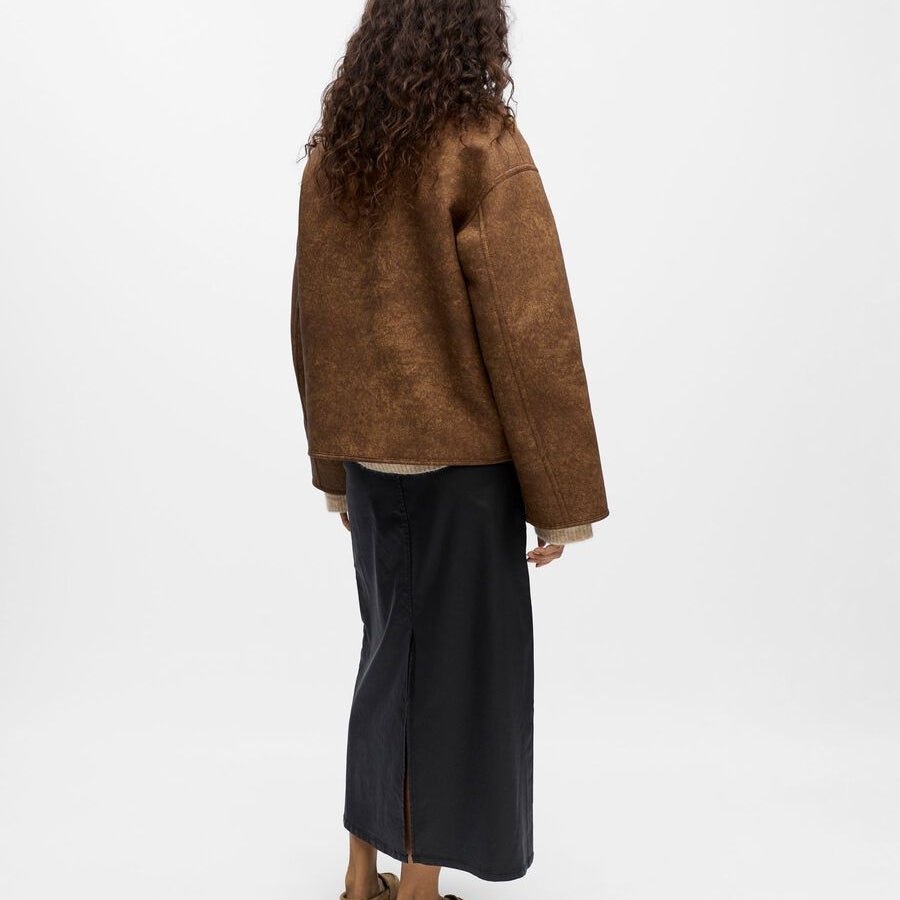 Object Sharri Reversible Jacket Tannin/White Sand - Steranko Clothing Manchester