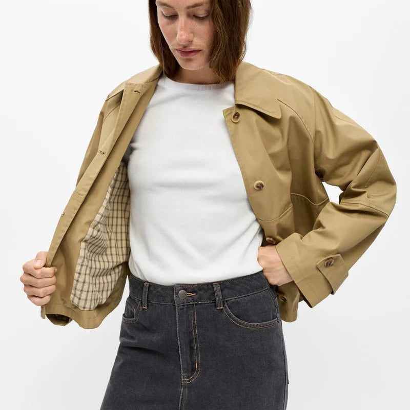 Object Sianna L/S Short Jacket Twill - Steranko Clothing Manchester