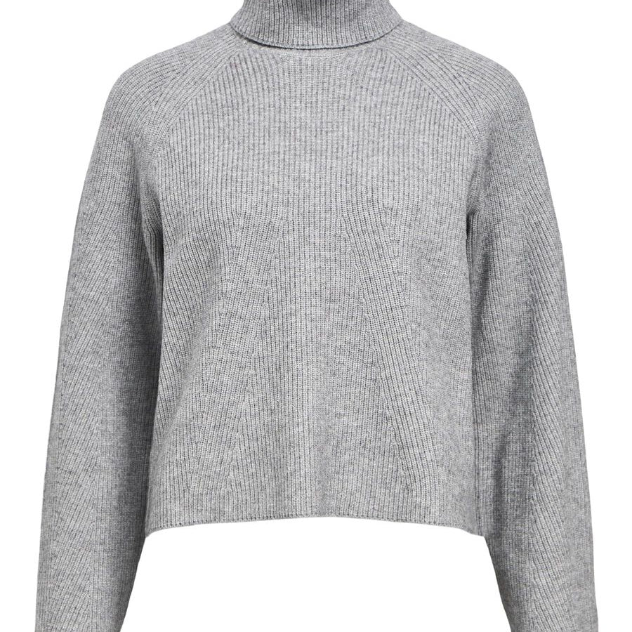 Object Vilola Rollneck Pullover Medium Grey Melange - Steranko Clothing Manchester