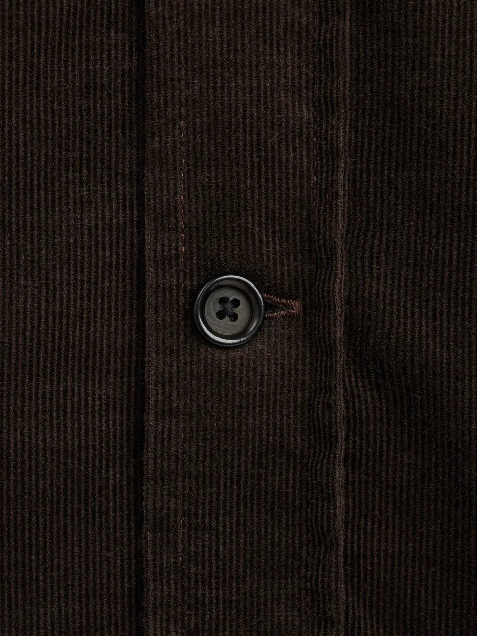 Oliver Spencer Atlanta LS Shirt Mersey Cord Brown - Steranko Clothing Manchester