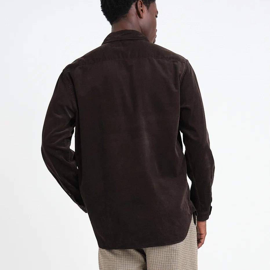 Oliver Spencer Atlanta LS Shirt Mersey Cord Brown - Steranko Clothing Manchester
