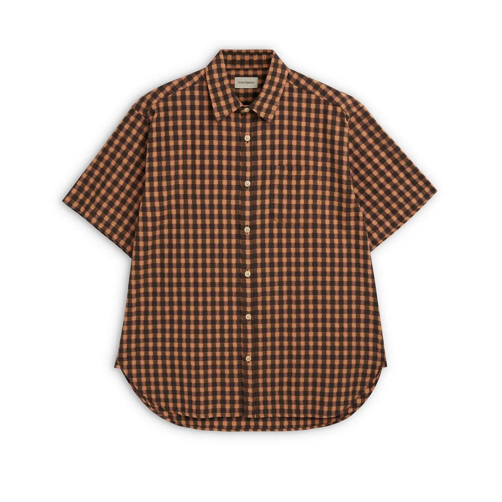 Oliver Spencer Atlanta Short Sleeve Shirt Lennox Multi - Steranko Clothing Manchester