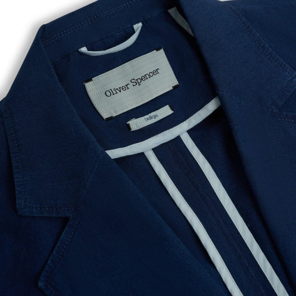 Oliver Spencer Bradwell Jacket Wylie Indigo Rinse - Steranko Clothing Manchester