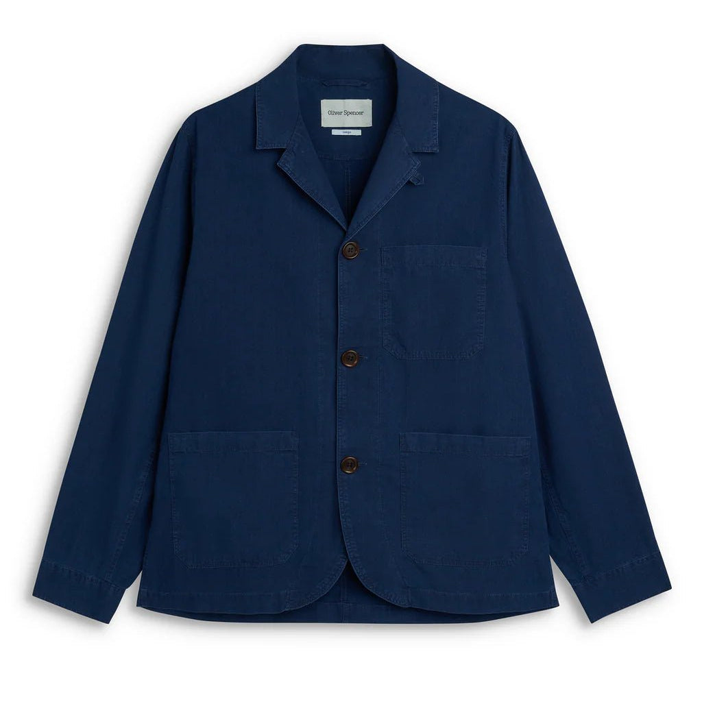 Oliver Spencer Bradwell Jacket Wylie Indigo Rinse - Steranko Clothing Manchester