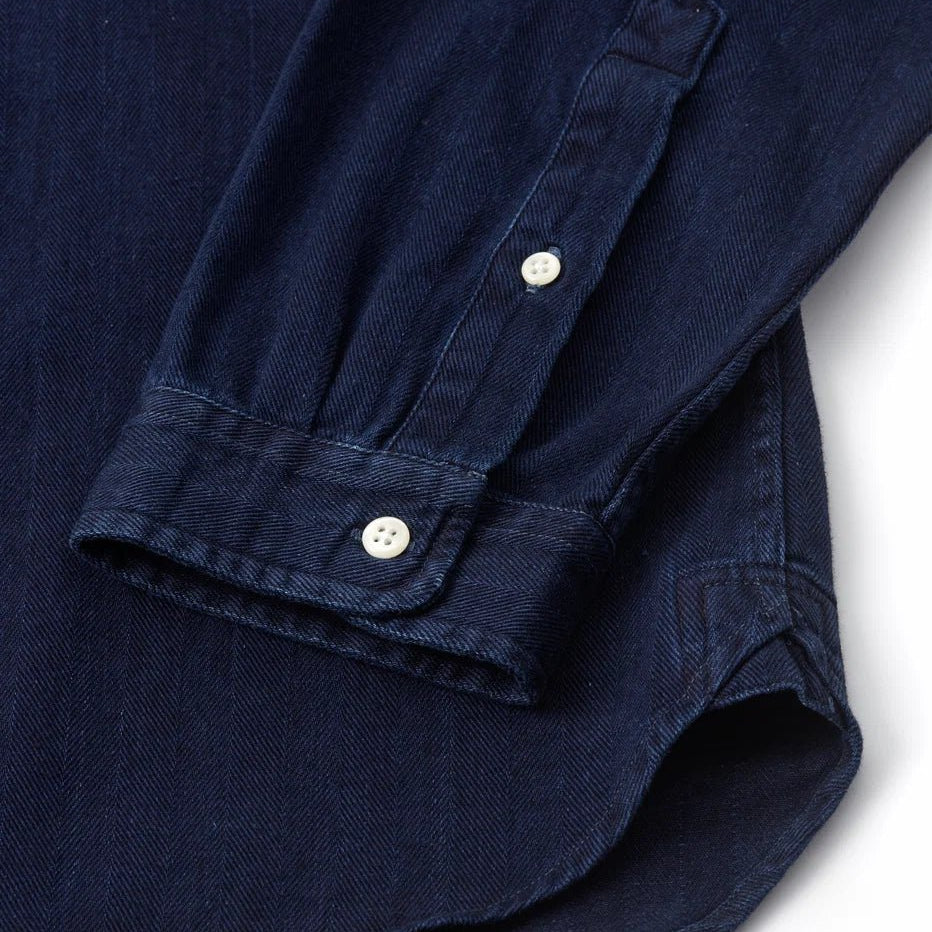 Oliver Spencer Brook Shirt Faye Indigo Blue - Steranko Clothing Manchester