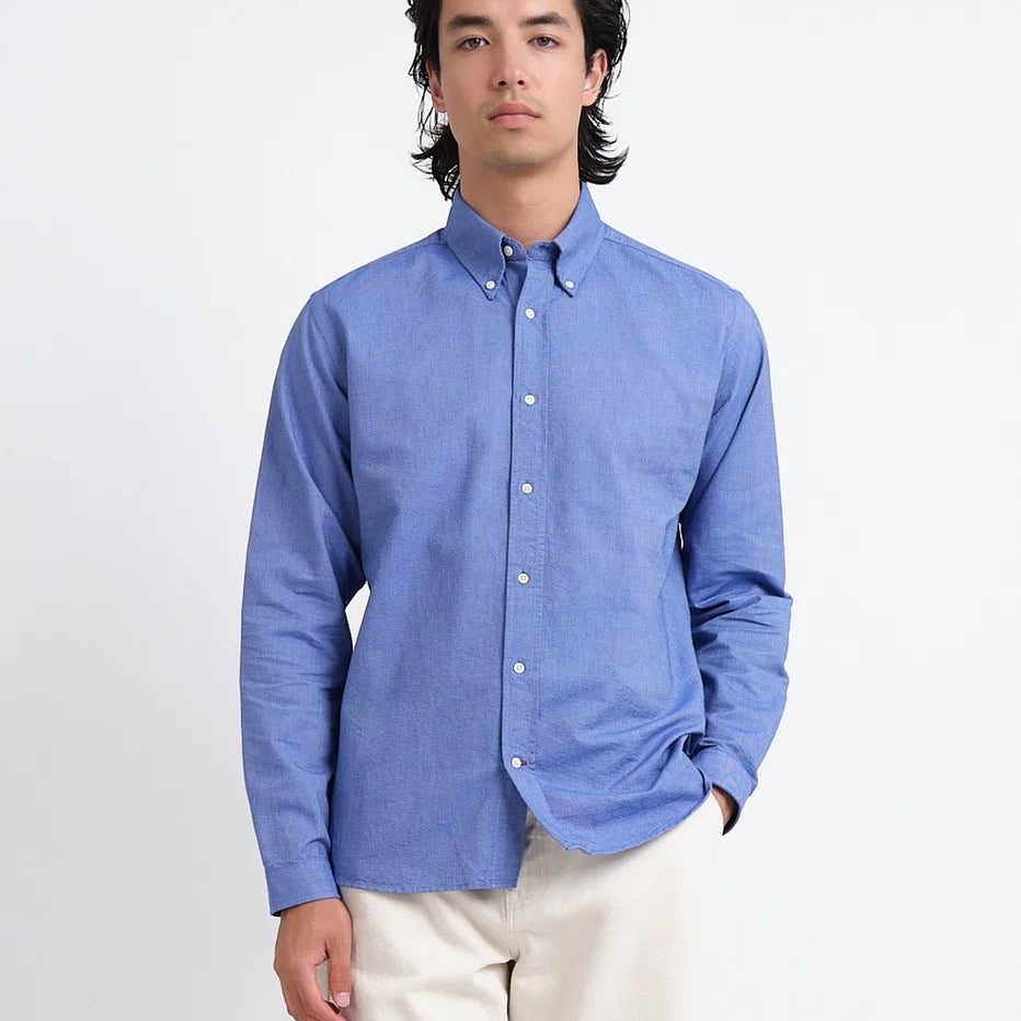 Oliver Spencer Brook Shirt McKenzie Blue - Steranko Clothing Manchester