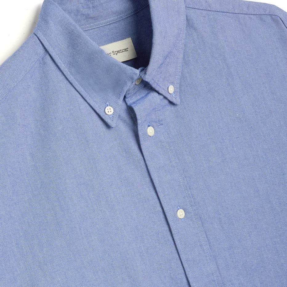 Oliver Spencer Brook Shirt McKenzie Blue - Steranko Clothing Manchester