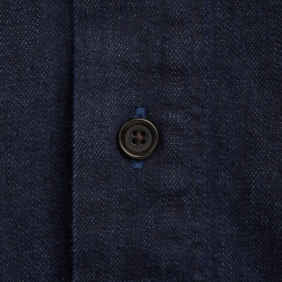 Oliver Spencer Corby Shirt Mullins Denim Indigo Rinse - Steranko Clothing Manchester
