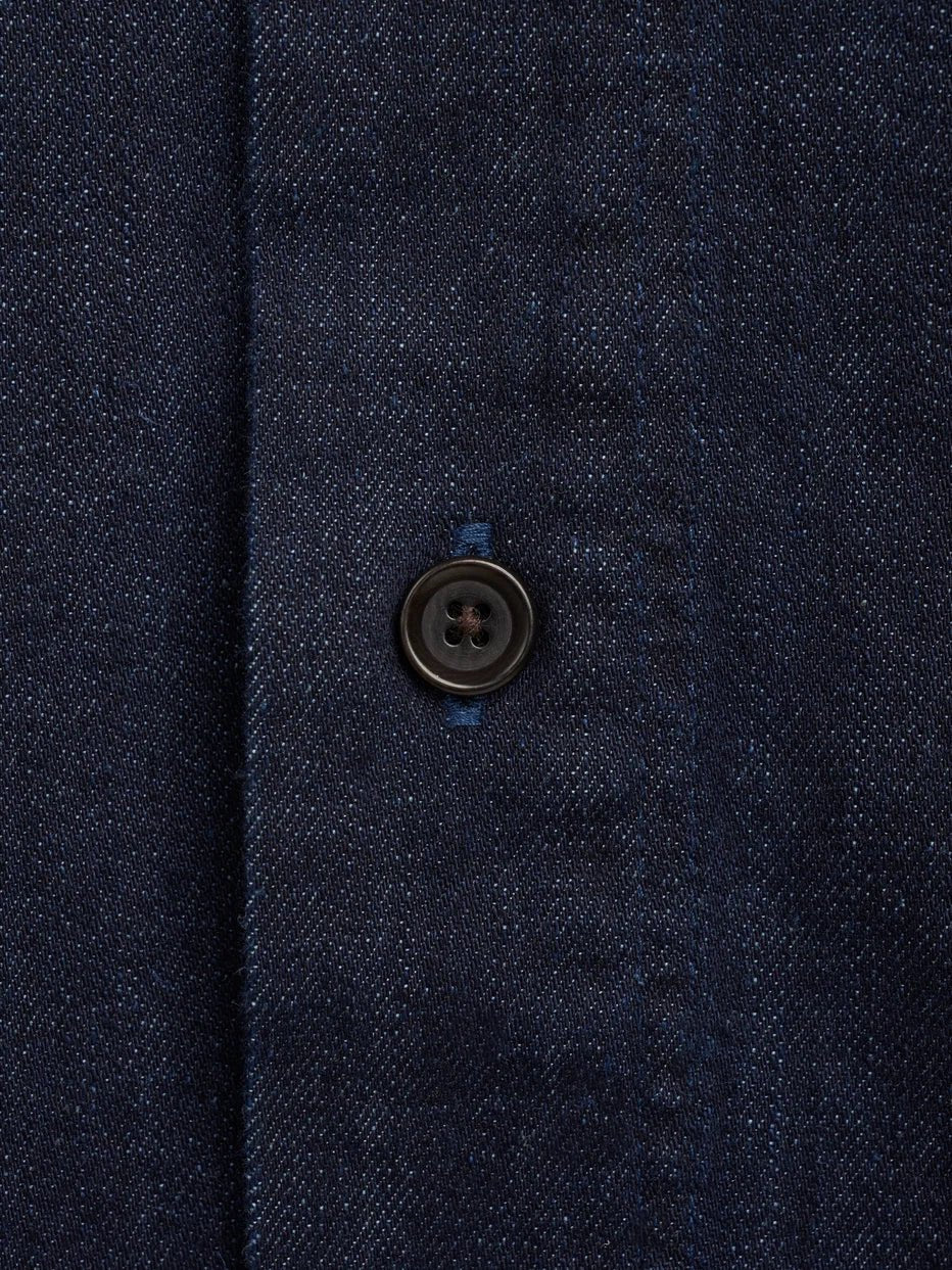 Oliver Spencer Corby Shirt Mullins Denim Indigo Rinse - Steranko Clothing Manchester