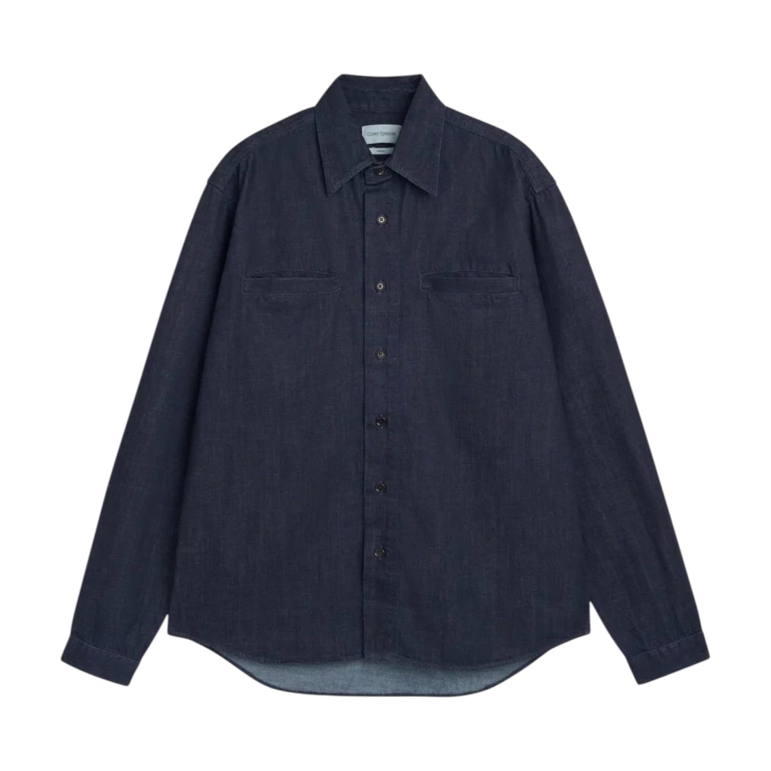 Oliver Spencer Corby Shirt Mullins Denim Indigo Rinse - Steranko Clothing Manchester