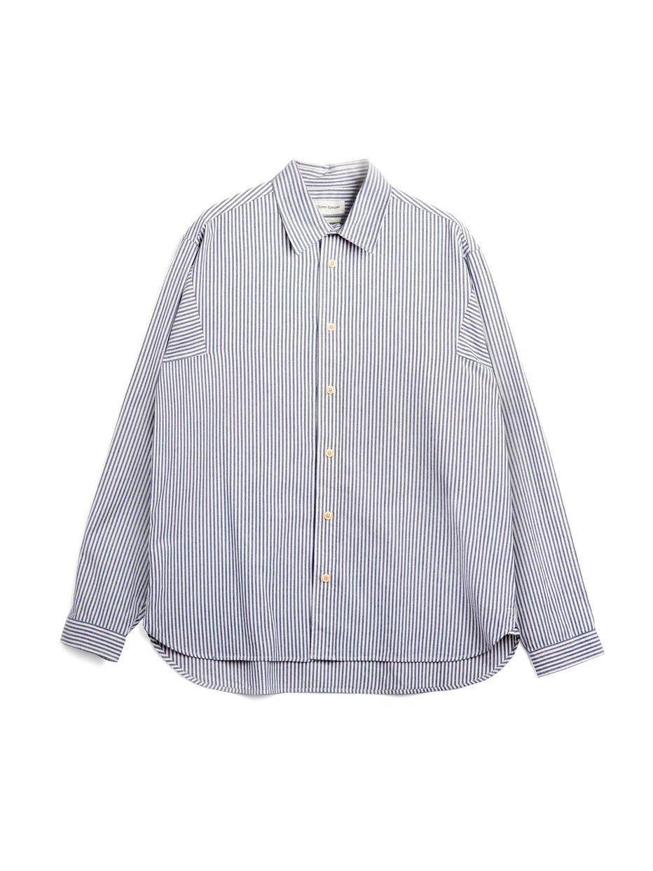 Oliver Spencer Garrison LS Shirt Brimham Blue - Steranko Clothing Manchester