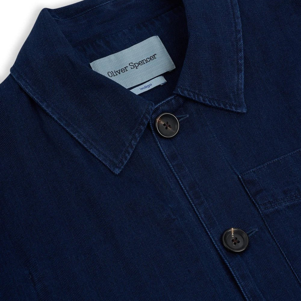 Oliver Spencer Kennard Jacket Faye Indigo Blue - Steranko Clothing Manchester