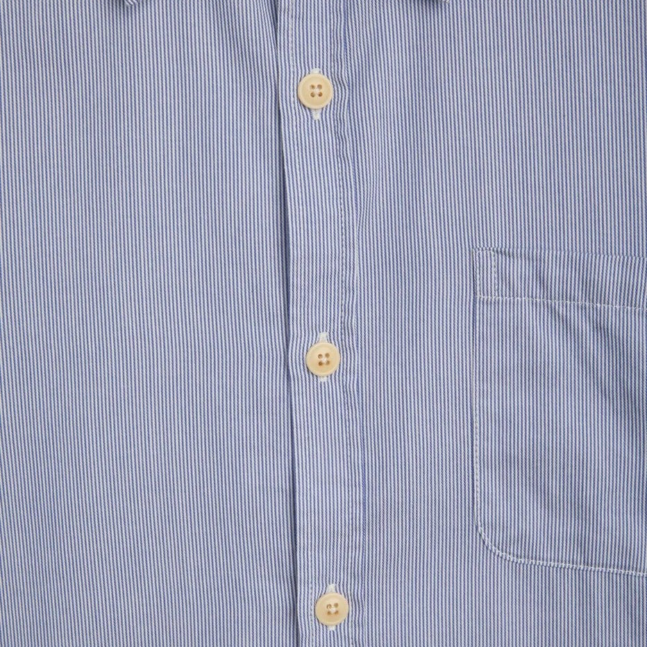 Oliver Spencer New York Special Shirt Collins White / Blue - Steranko Clothing Manchester