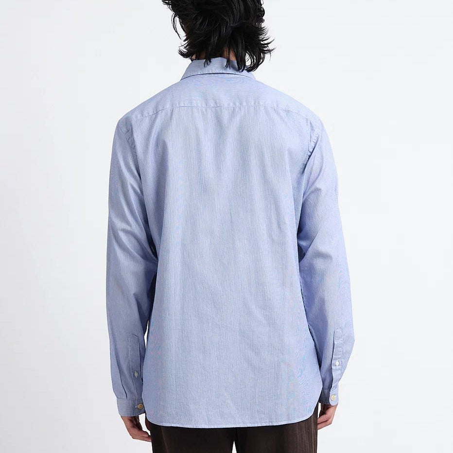 Oliver Spencer New York Special Shirt Collins White / Blue - Steranko Clothing Manchester