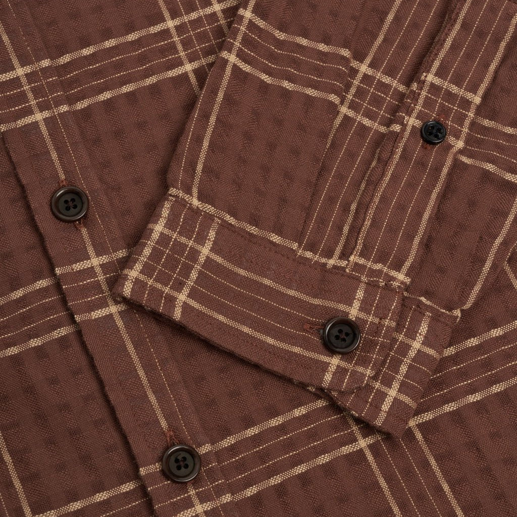 Oliver Spencer New York Special Shirt Connell Brown - Steranko Clothing Manchester