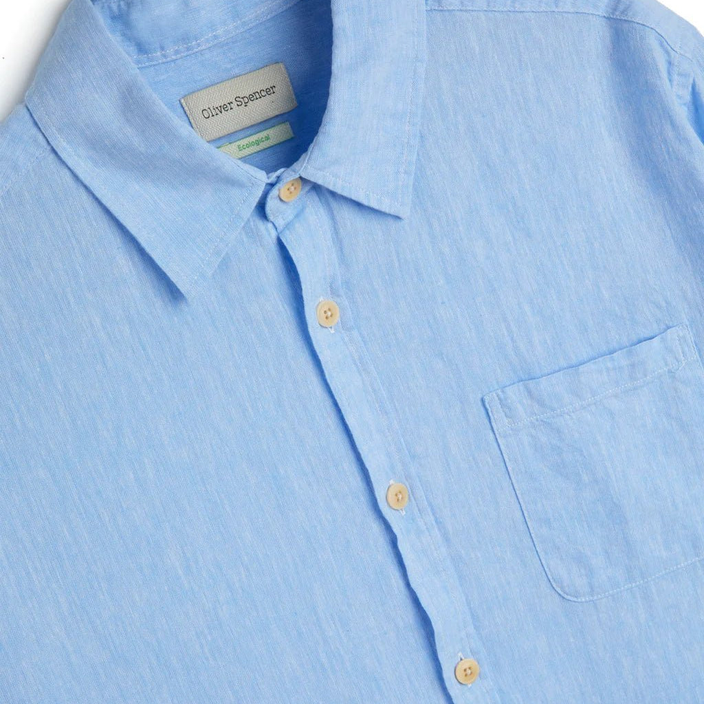 Oliver Spencer New York Special Shirt Perkins Blue - Steranko Clothing Manchester
