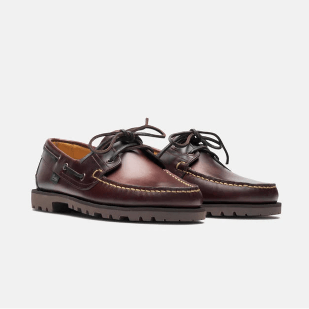 Paraboot Malo Boat Shoe Noir Lisse America - Steranko Clothing Manchester