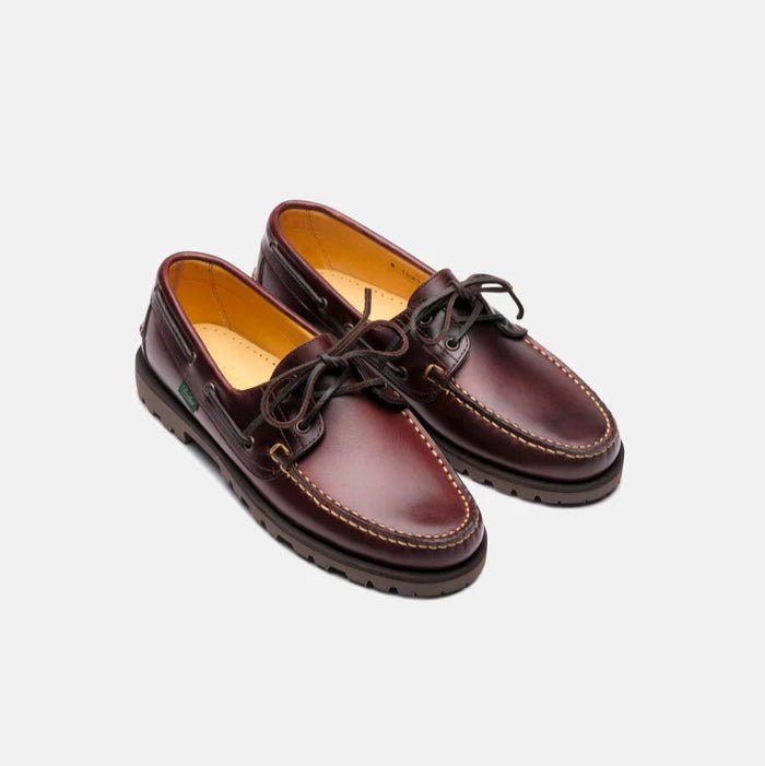 Paraboot Malo Boat Shoe Noir Lisse America - Steranko Clothing Manchester