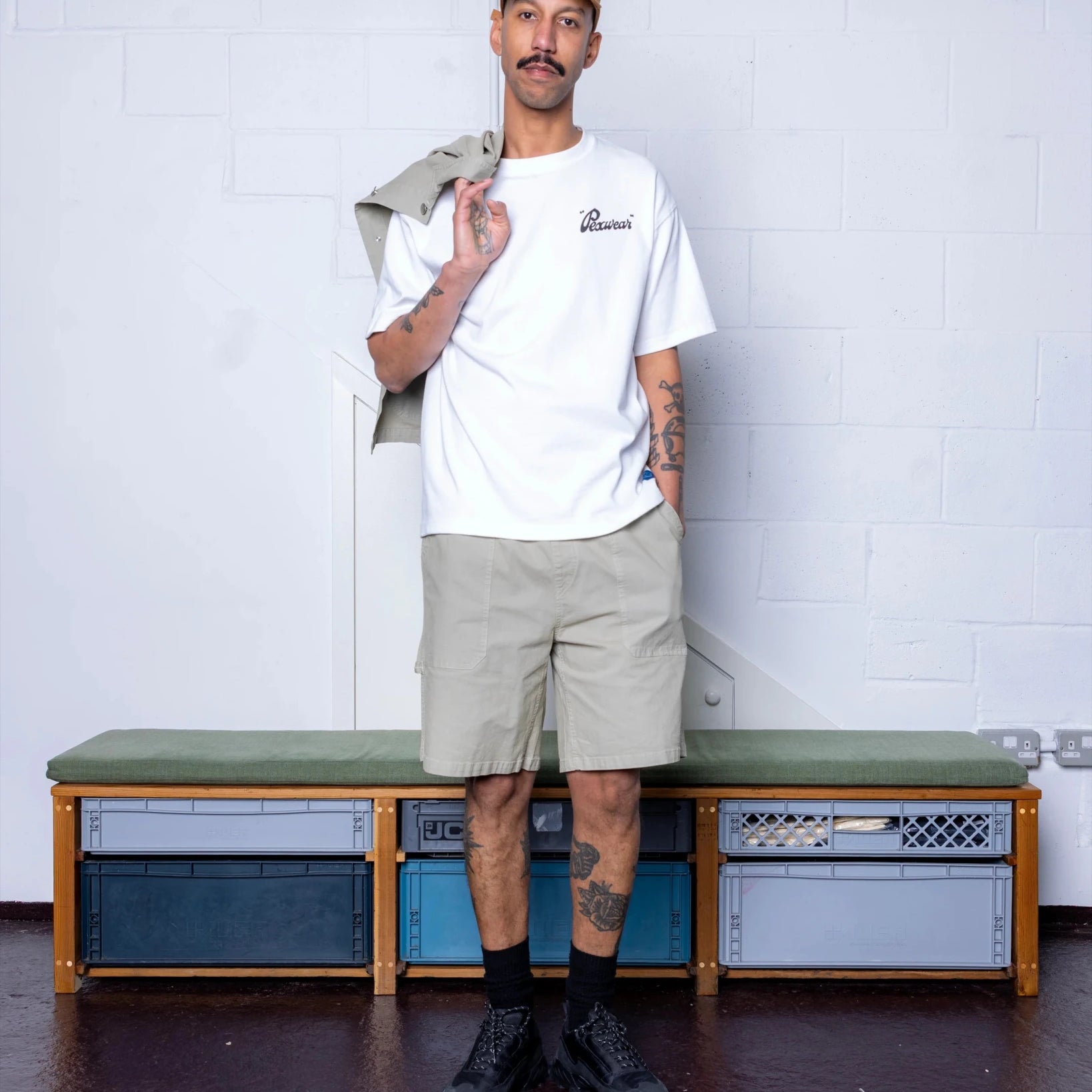 Pexwear Tradesman Short Faun Green Ripstop - Steranko Clothing Manchester