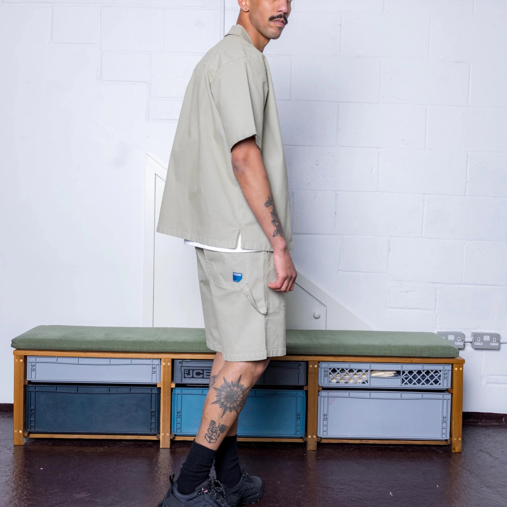 Pexwear Tradesman Short Faun Green Ripstop - Steranko Clothing Manchester