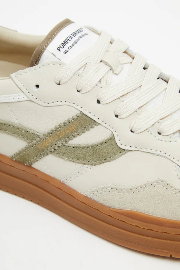 Pompeii Elan Pippa Leather Ecru Khaki Toffee - Steranko Clothing Manchester