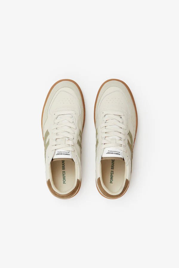 Pompeii Elan Pippa Leather Ecru Khaki Toffee - Steranko Clothing Manchester