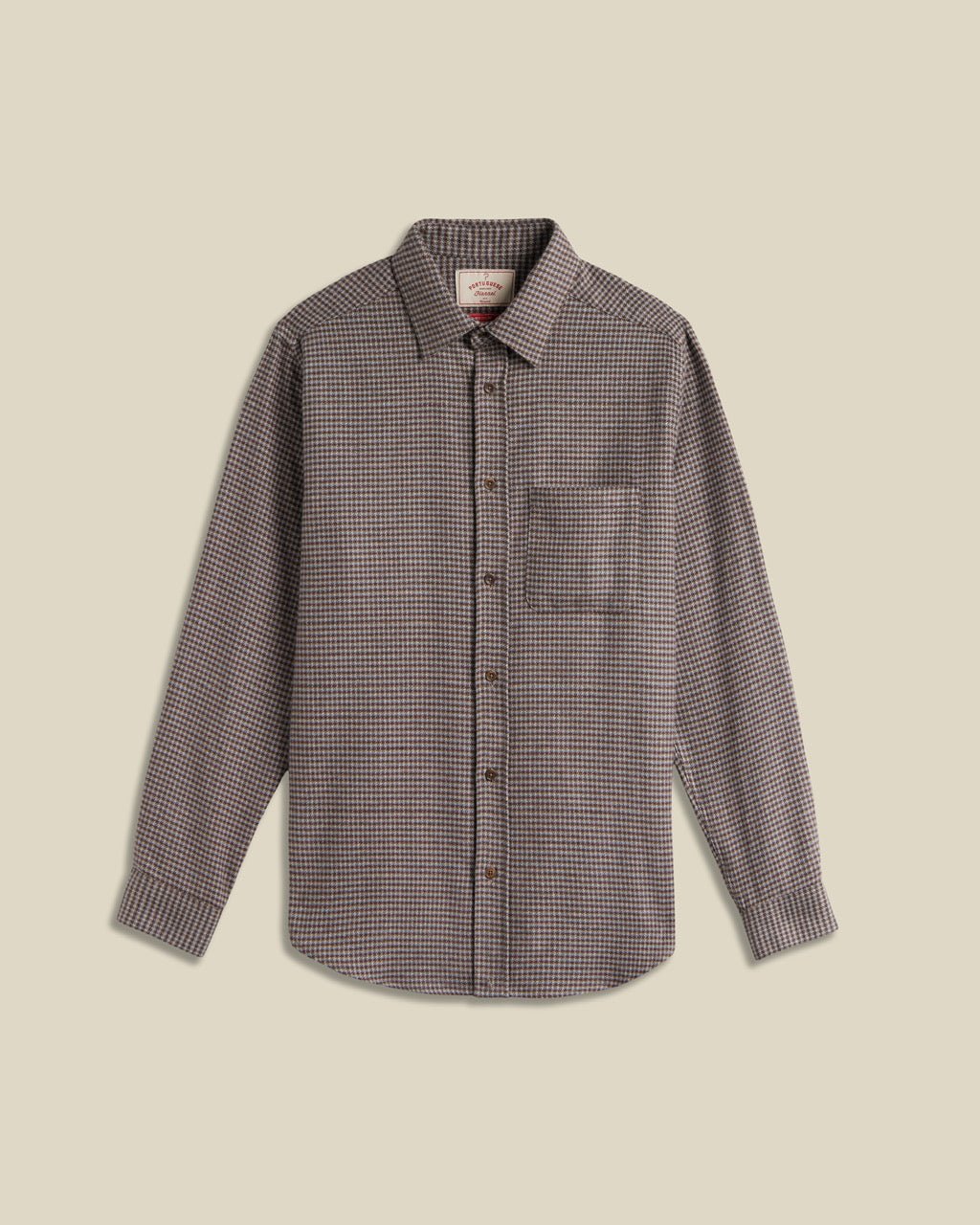 Portuguese Flannel Dylan Shirt Blue / Bordeaux - Steranko Clothing Manchester