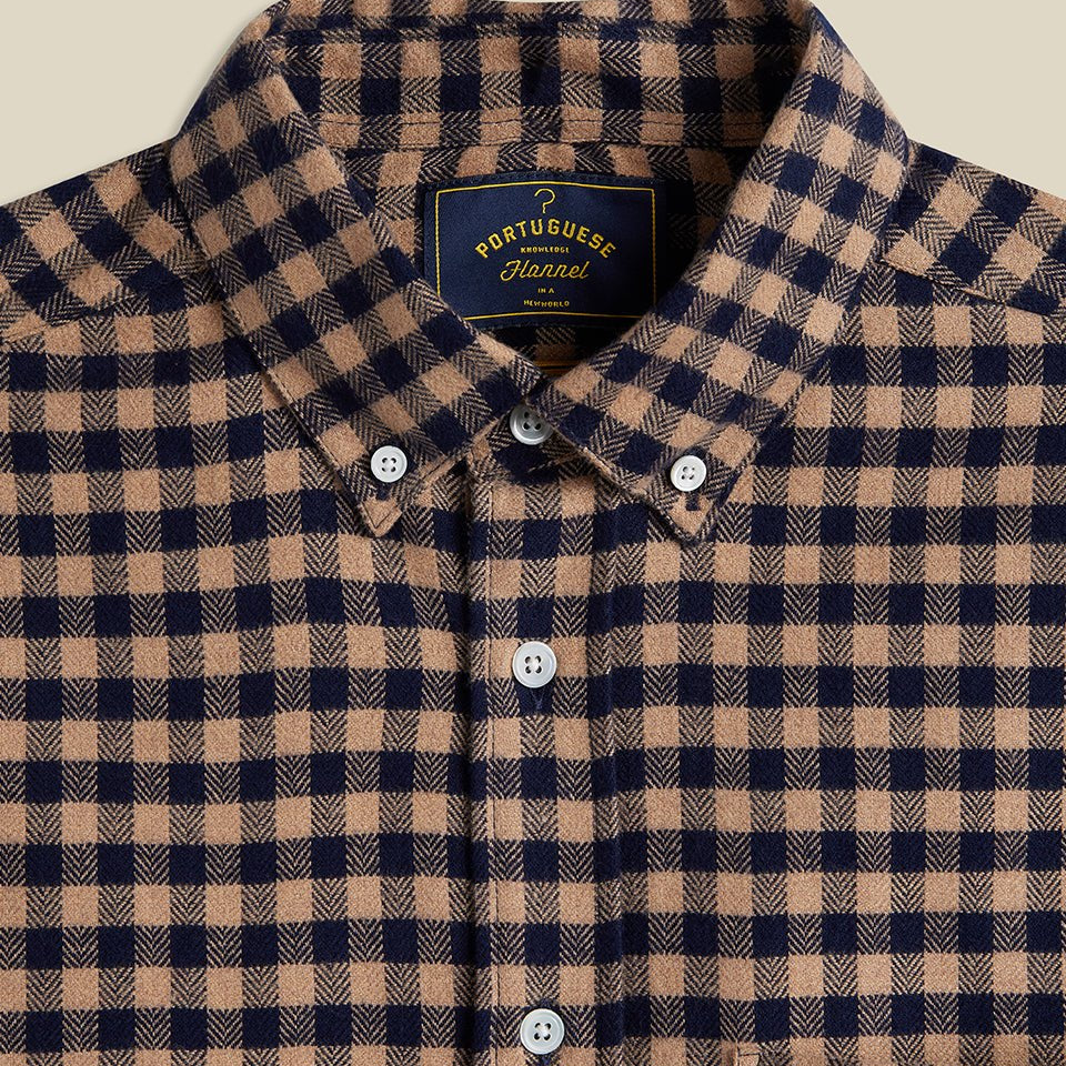Portuguese Flannel Rocca Shirt Brown - Steranko Clothing Manchester