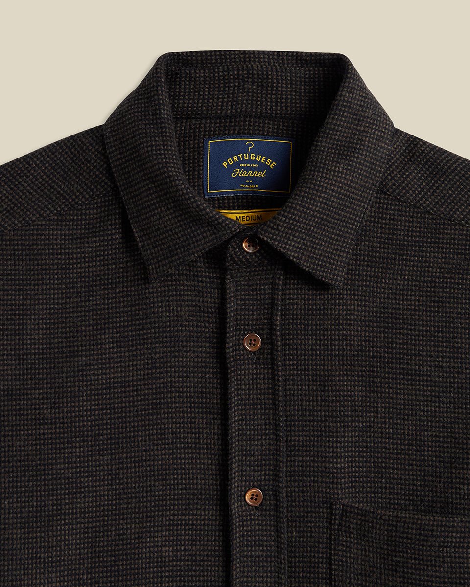 Portuguese Flannel Sounds Shirt Brown - Steranko Clothing Manchester