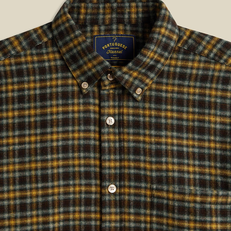 Portuguese Flannel Vouga Shirt Green - Steranko Clothing Manchester