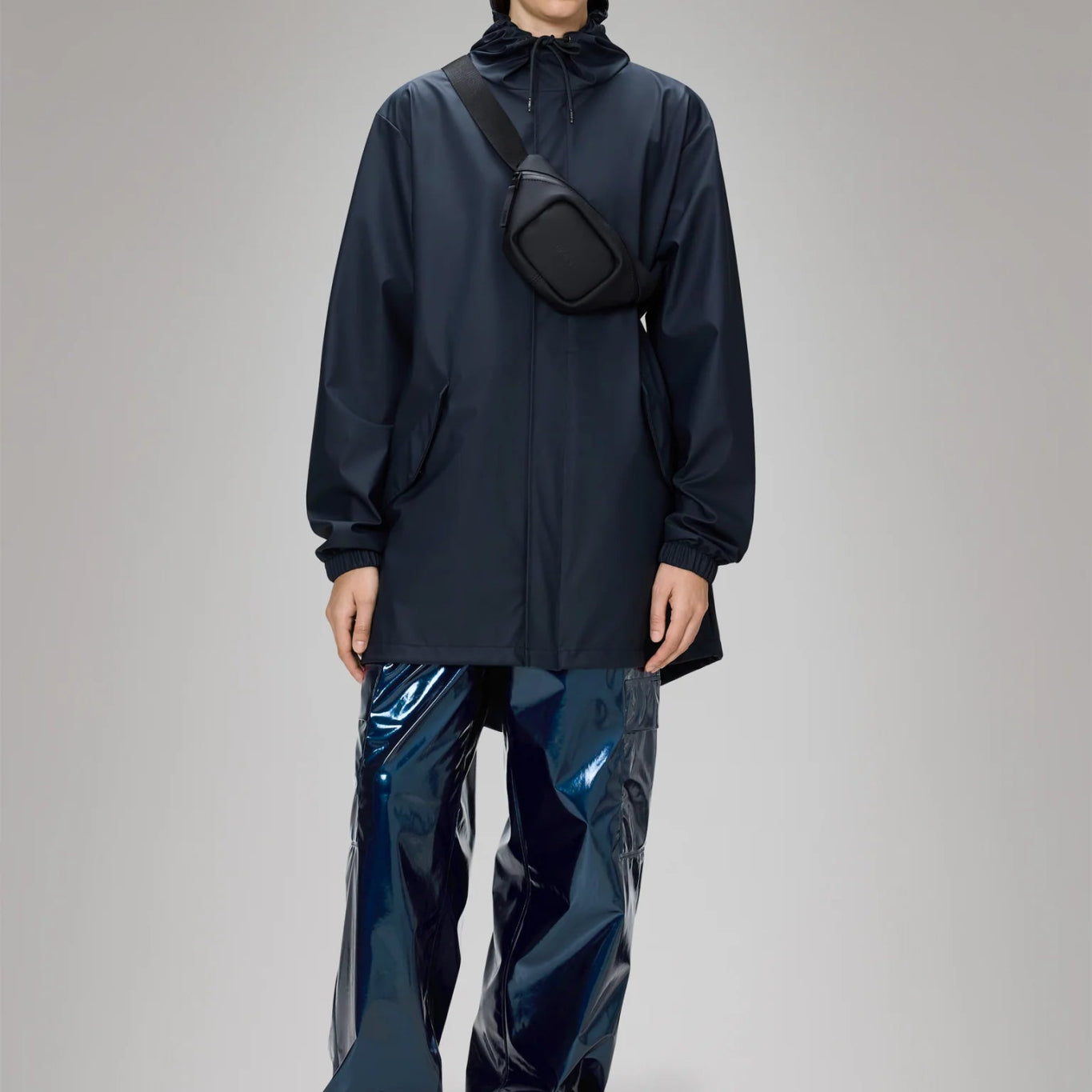 Rains Fishtail Jacket W3 Navy - Steranko Clothing Manchester