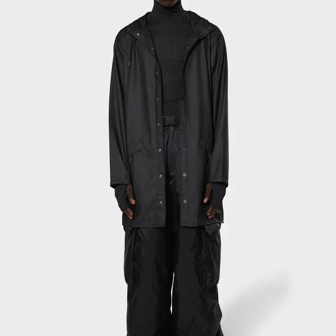 Rains Long Jacket W3 Black - Steranko Clothing Manchester