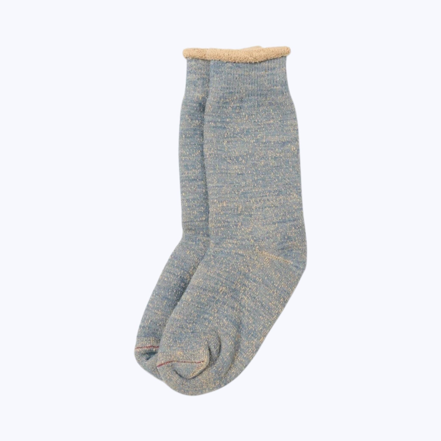 Rototo Double Face Crew Socks Blue / Brown - Steranko Clothing Manchester
