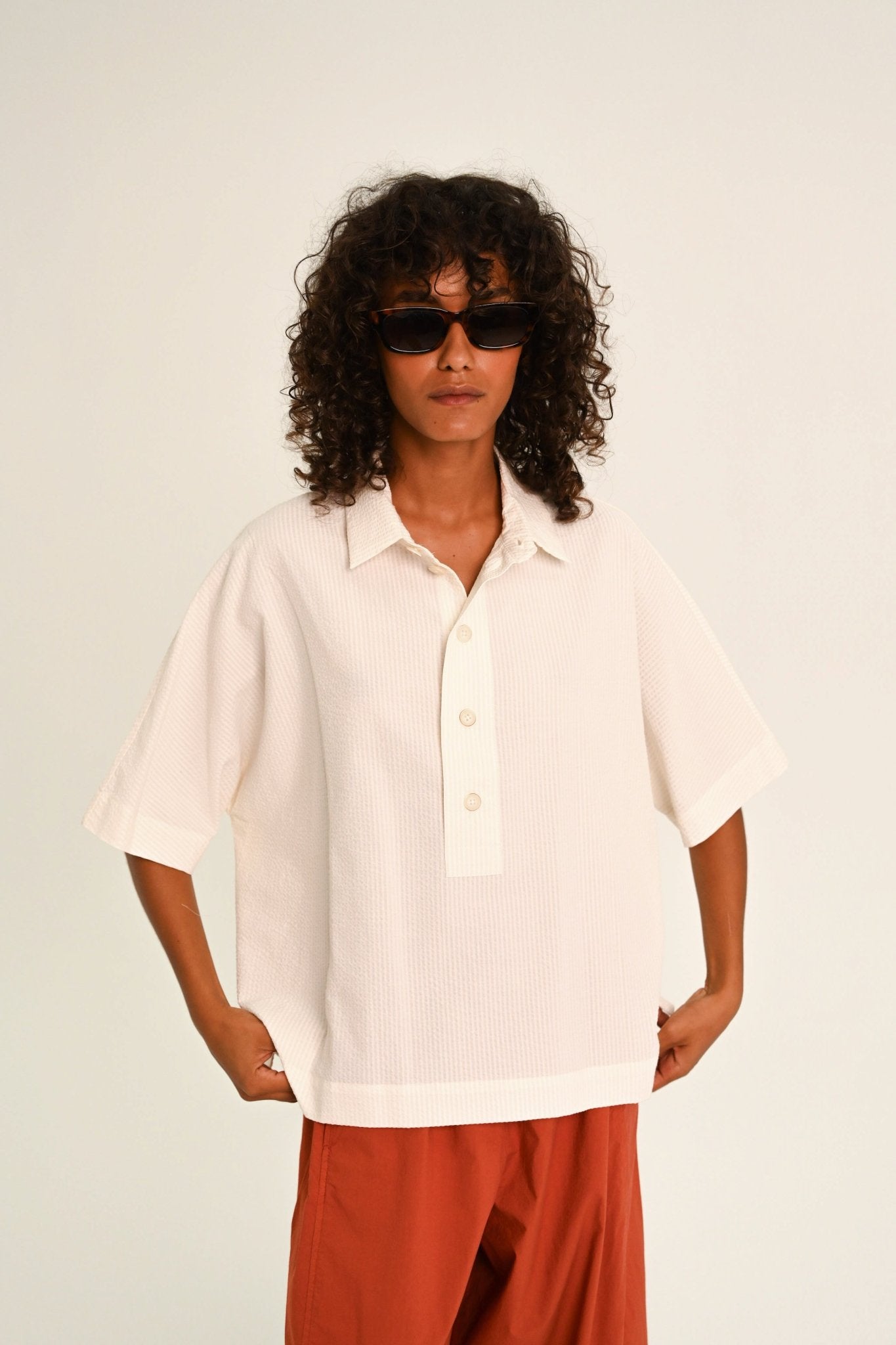 Sacrécoeur Jona Shirt Ecru - Steranko Clothing Manchester