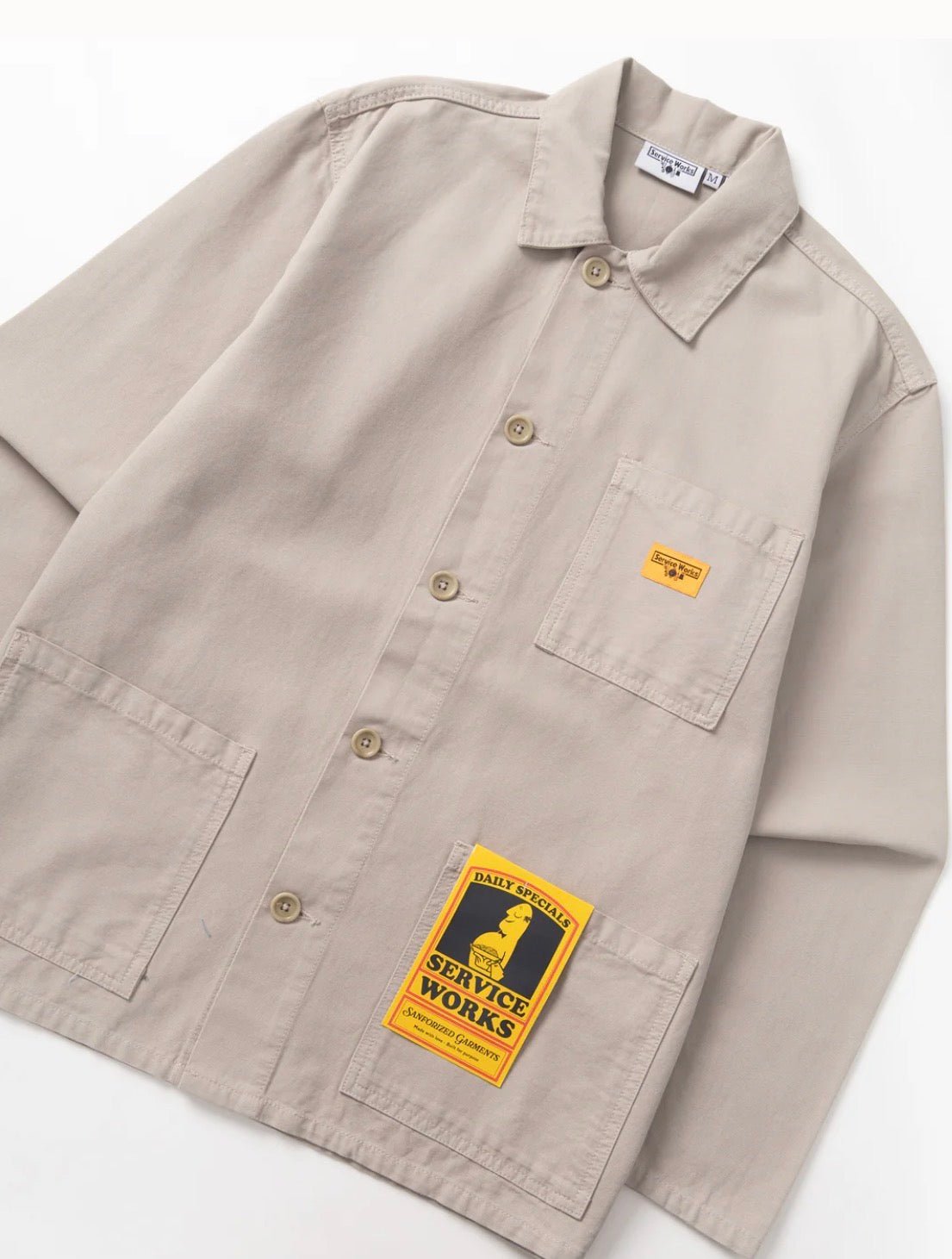 Service Works Chore Shirt Stone - Steranko Clothing Manchester
