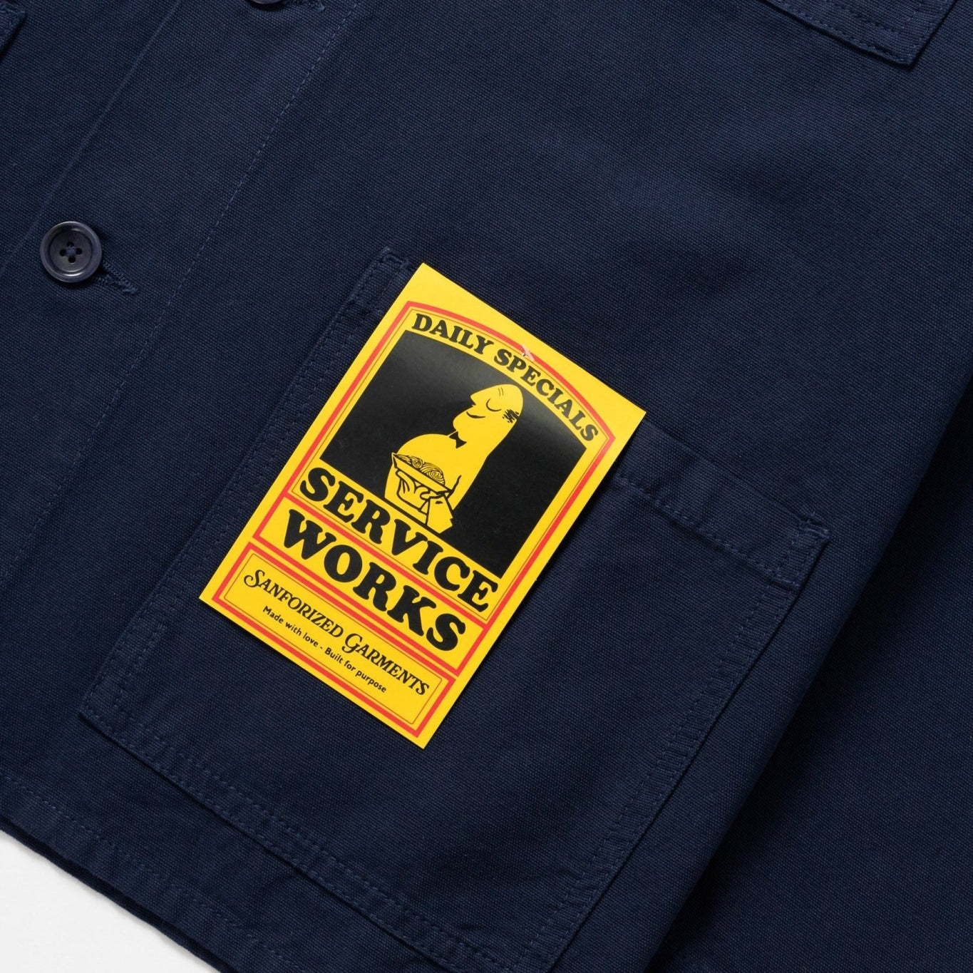Service Works Classic Chore Shirt Dark Navy - Steranko Clothing Manchester