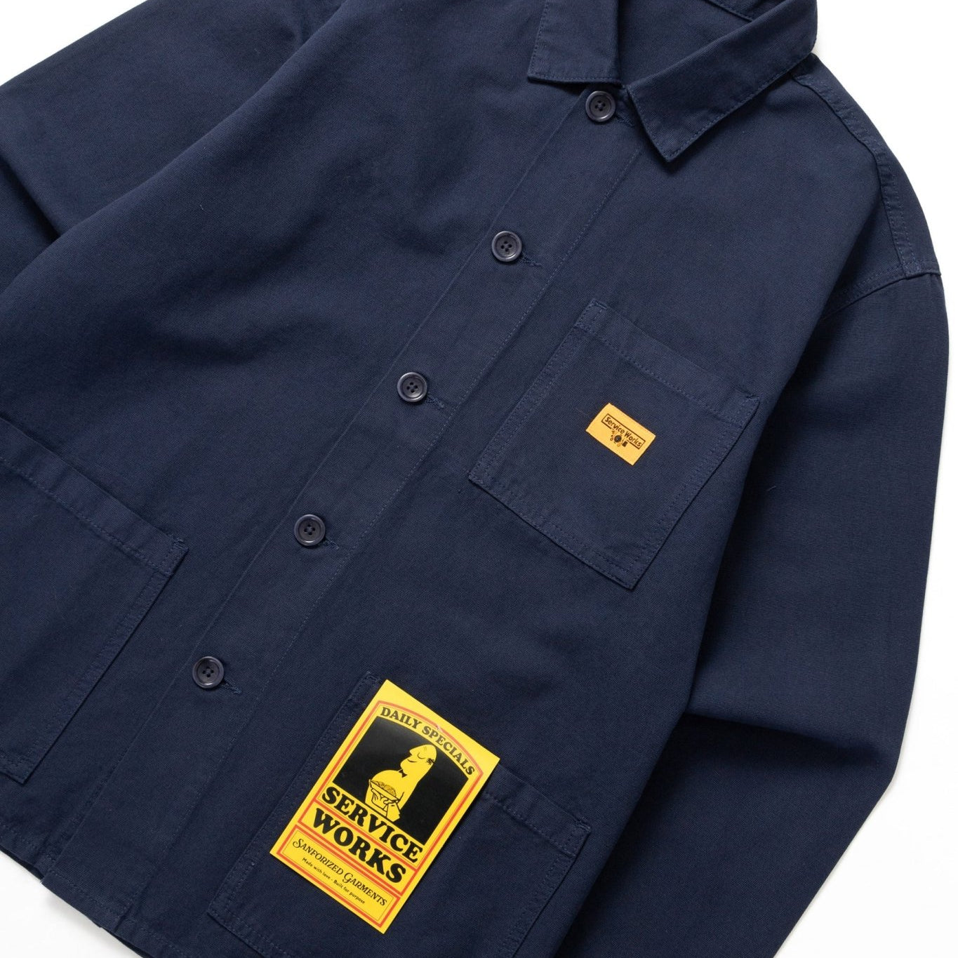 Service Works Classic Chore Shirt Dark Navy - Steranko Clothing Manchester