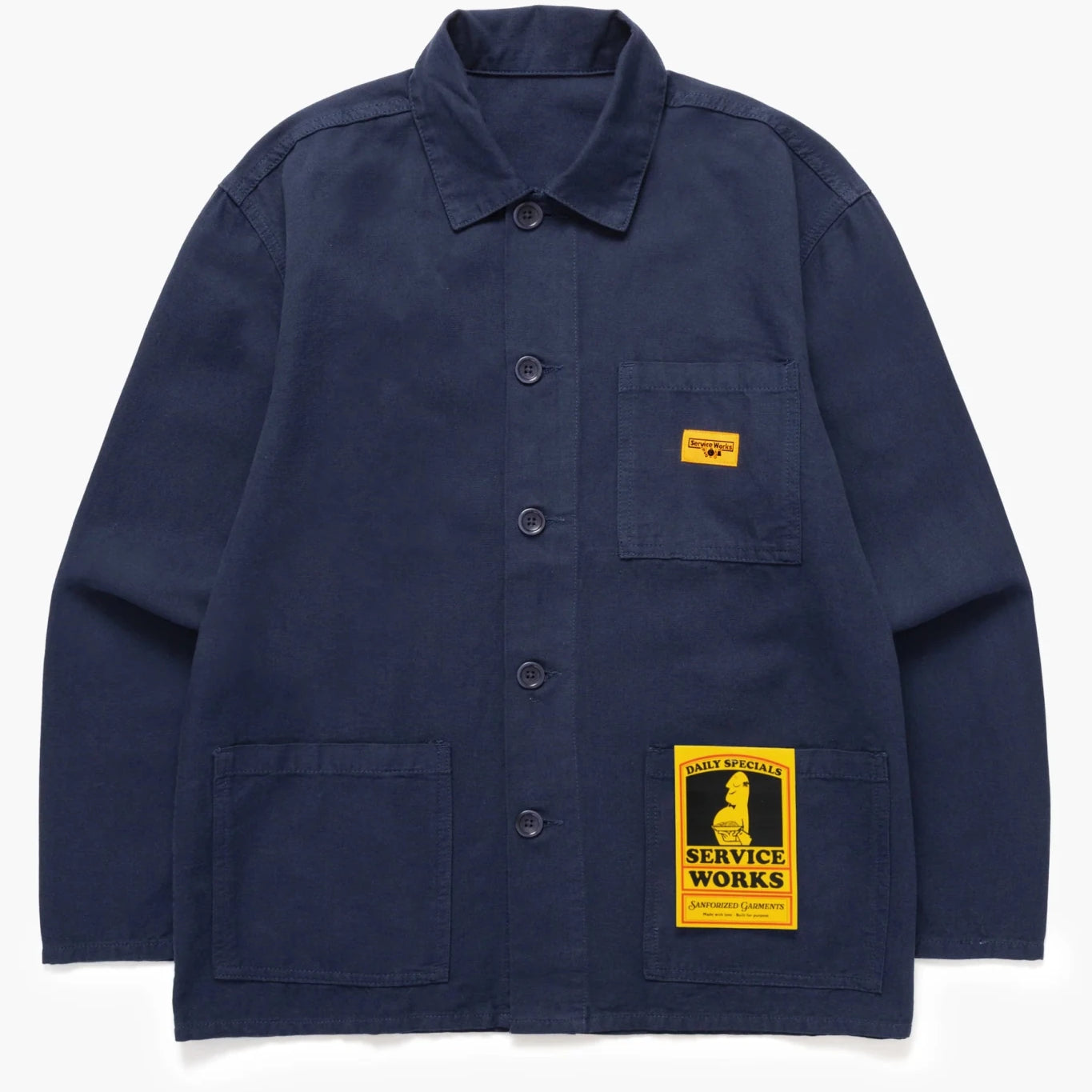Service Works Classic Chore Shirt Dark Navy - Steranko Clothing Manchester