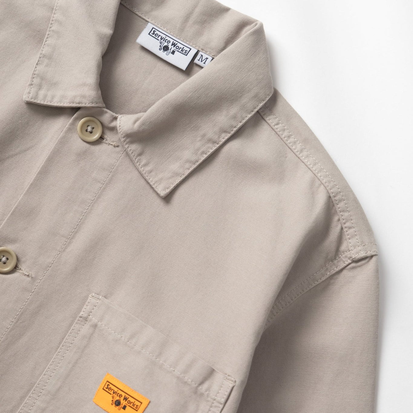 Service Works Classic Chore Shirt Stone - Steranko Clothing Manchester