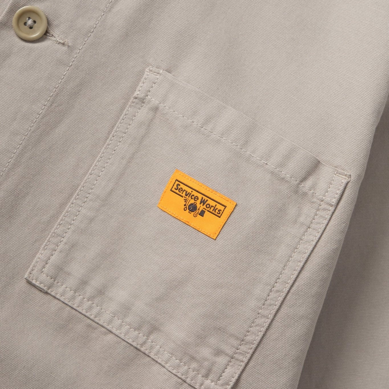 Service Works Classic Chore Shirt Stone - Steranko Clothing Manchester