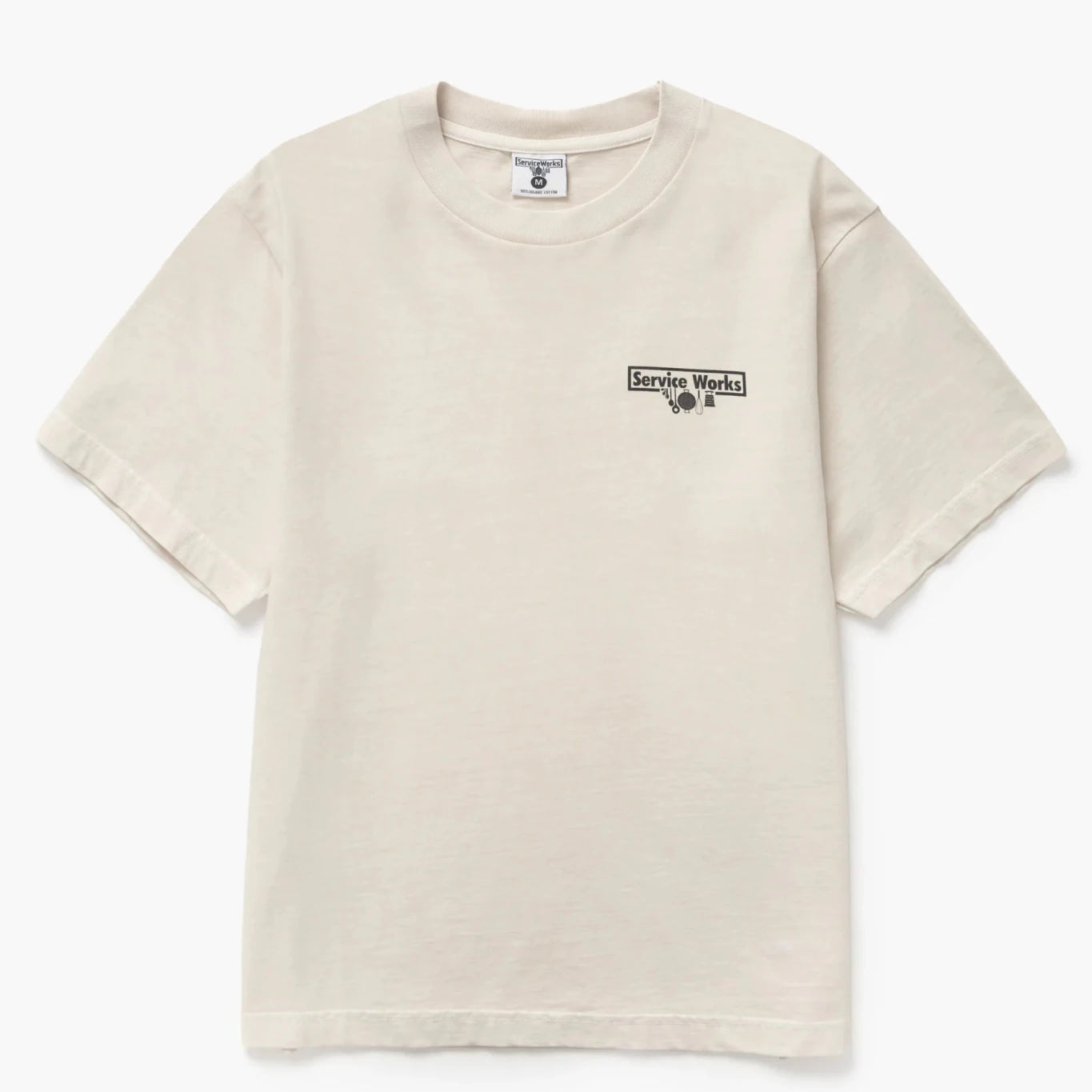 Service Works Pigment Dyed Trademark Tee Natural - Steranko Clothing Manchester