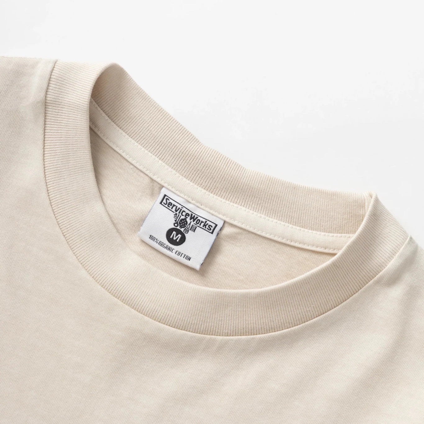 Service Works Pigment Dyed Trademark Tee Natural - Steranko Clothing Manchester