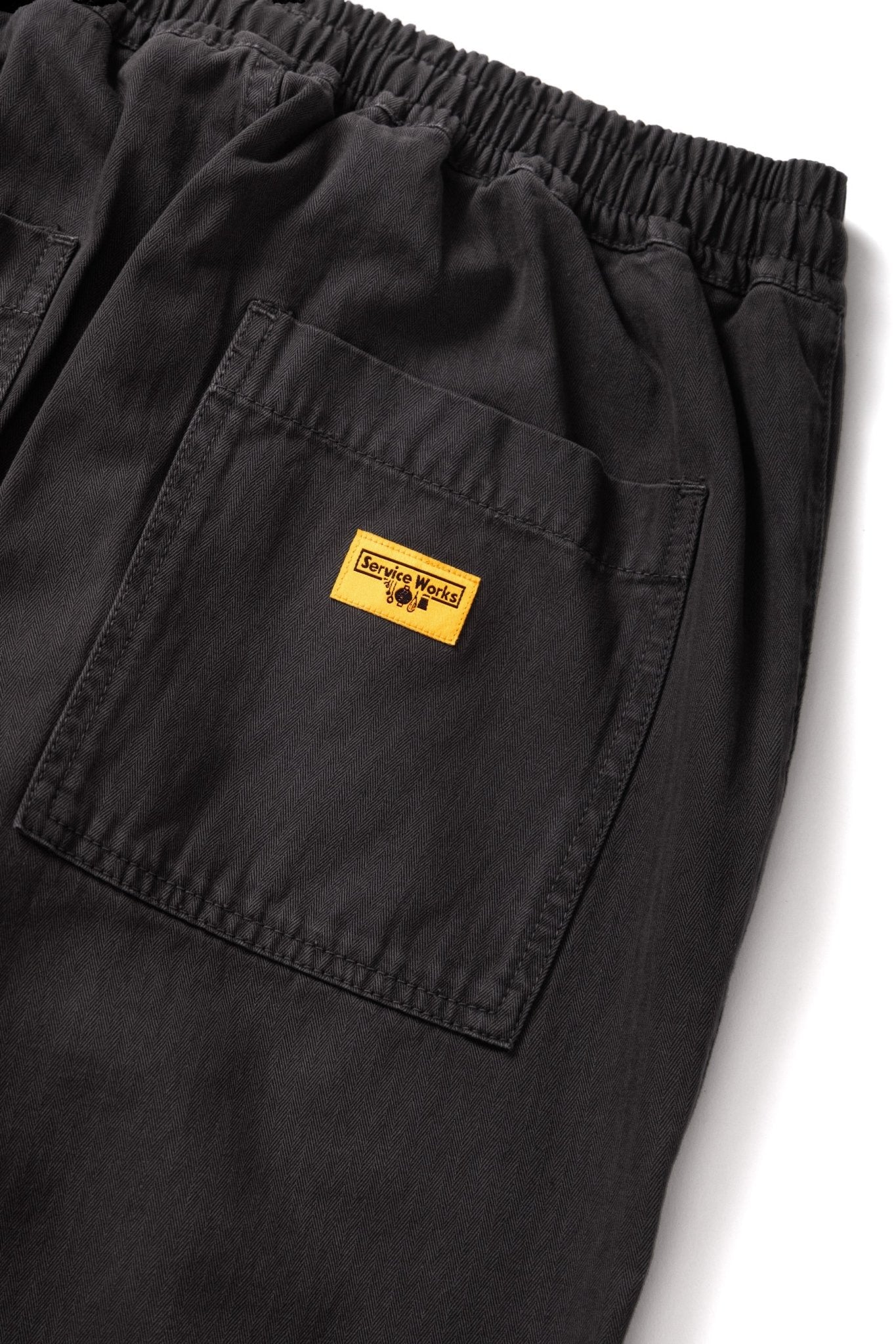 Service Works Pigment Herringbone Chef Pants Black - Steranko Clothing Manchester