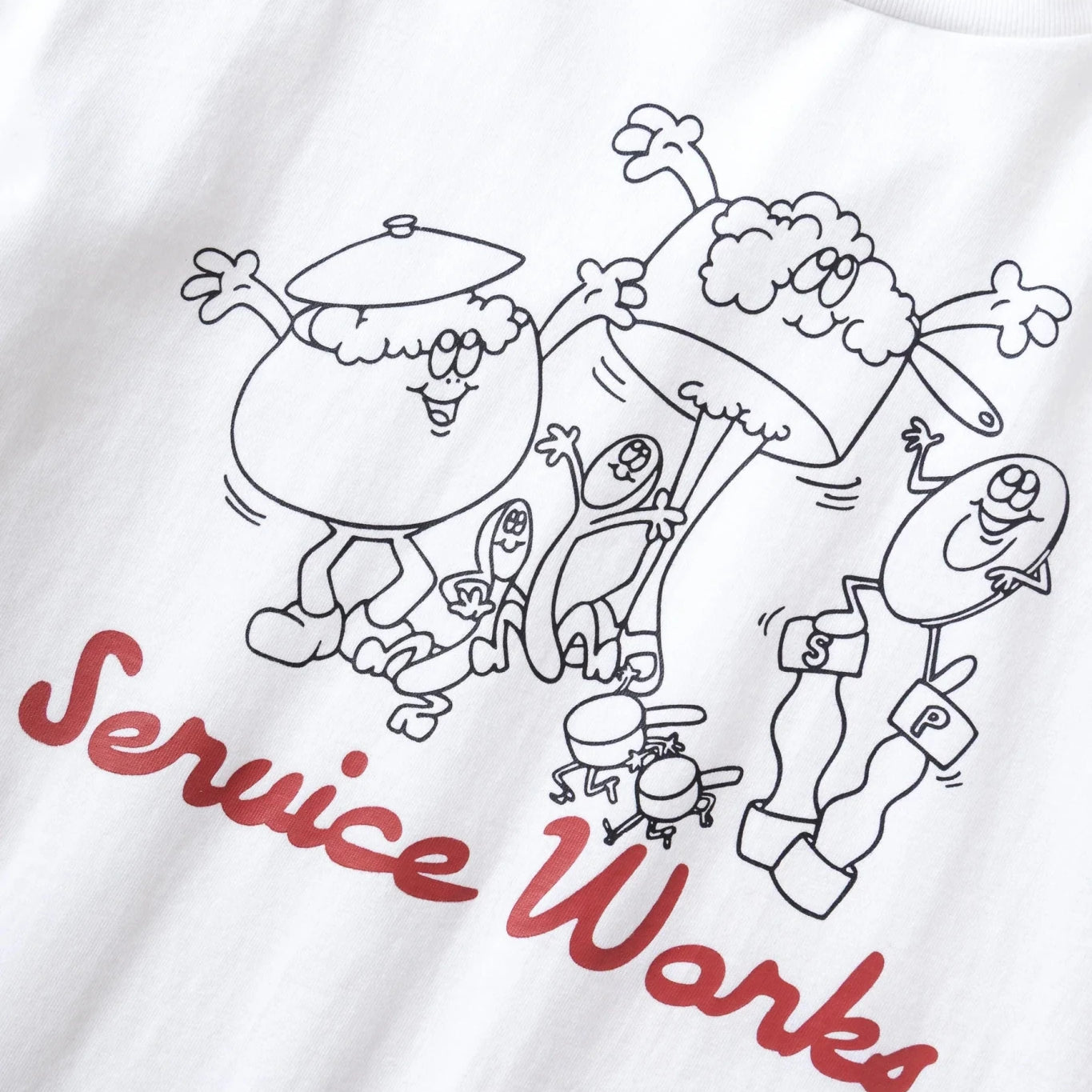 Service Works Pots & Pans Tee White - Steranko Clothing Manchester