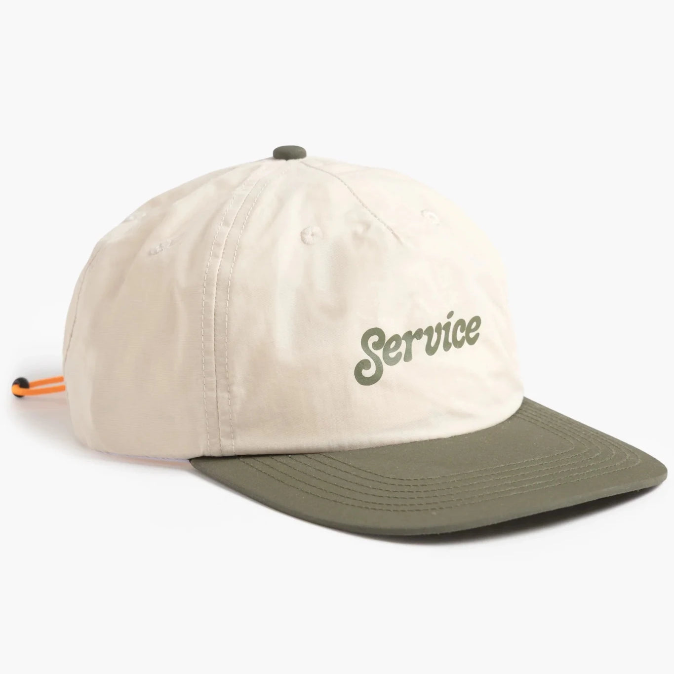 Service Works Script Surf Cap Off - White / Olive - Steranko Clothing Manchester