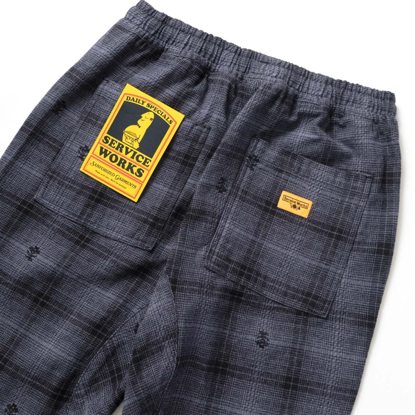 Service Works Thistle Plaid Chef Pant Black - Steranko Clothing Manchester